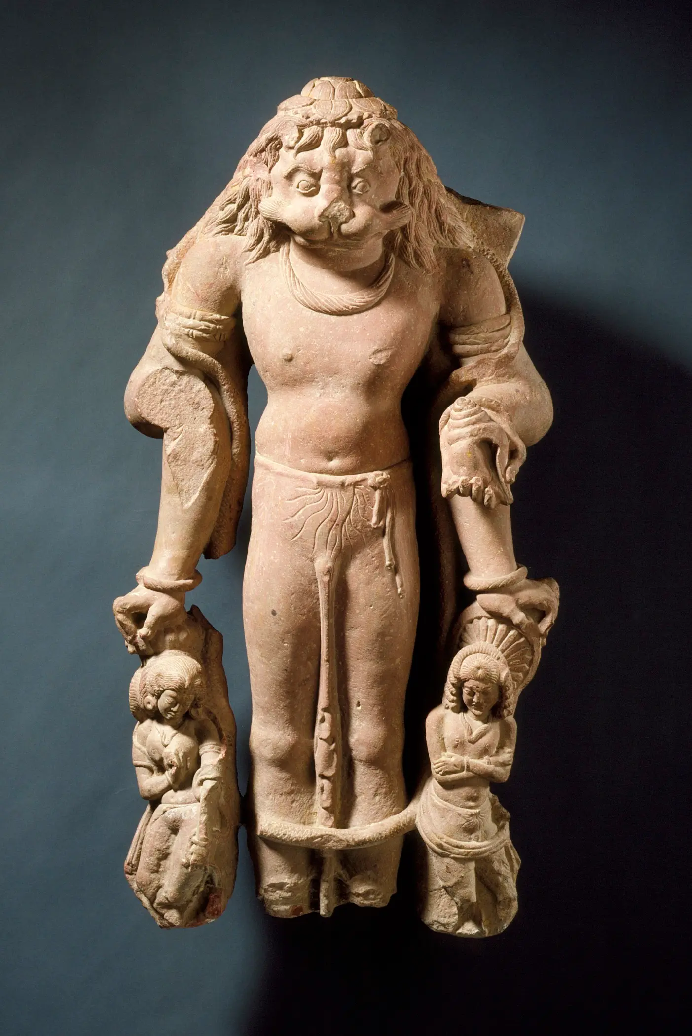 India, Uttar Pradesh, Mathura region, mid-6th century Sculpture Mottled red sandstone From the Nasli and Alice Heeramaneck Collection, purch