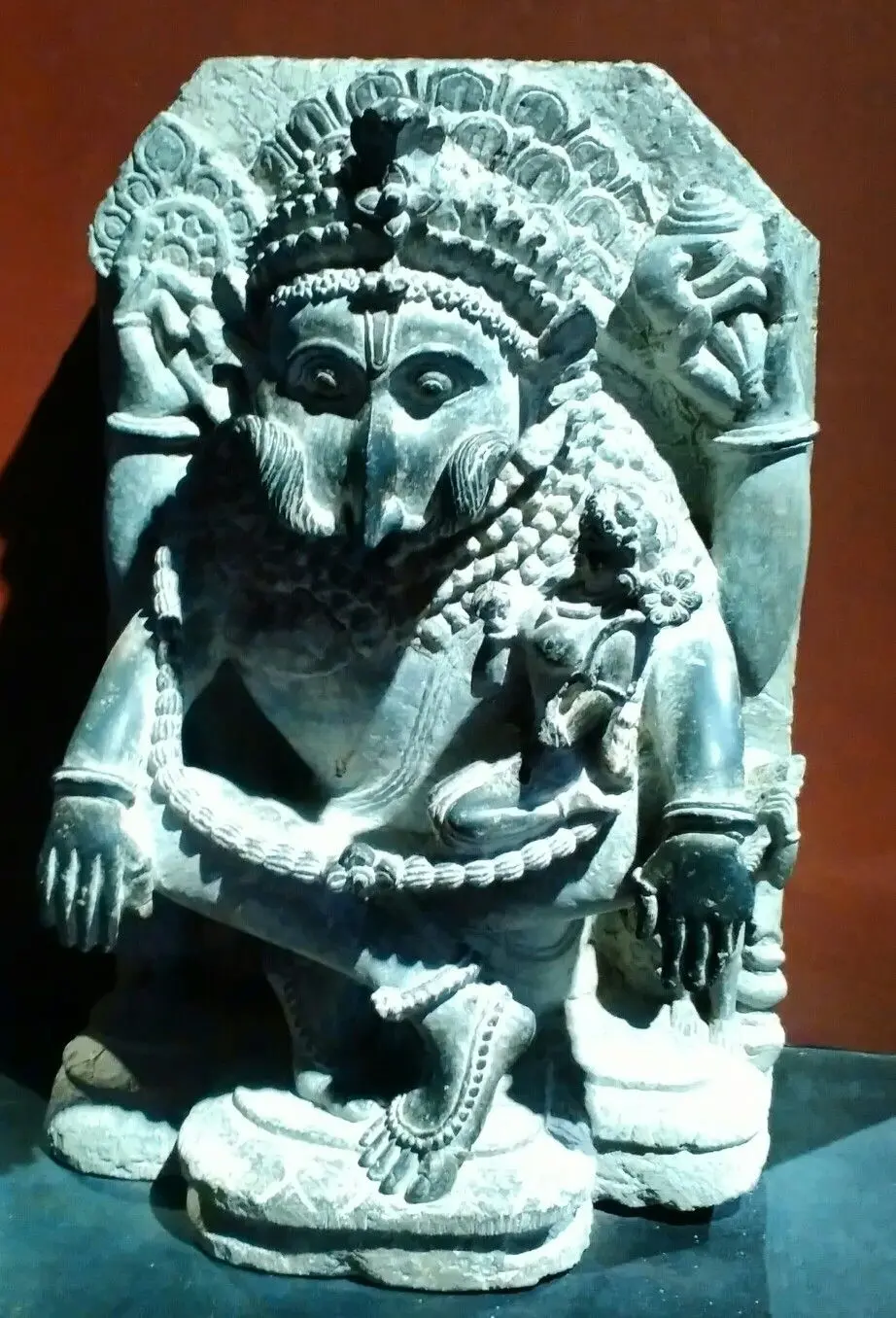 A Black Basalt Narsimha Sculpture, 13th century, Orissa, Pala School of Art, Former Prince of Wales Museum, Bombay, India