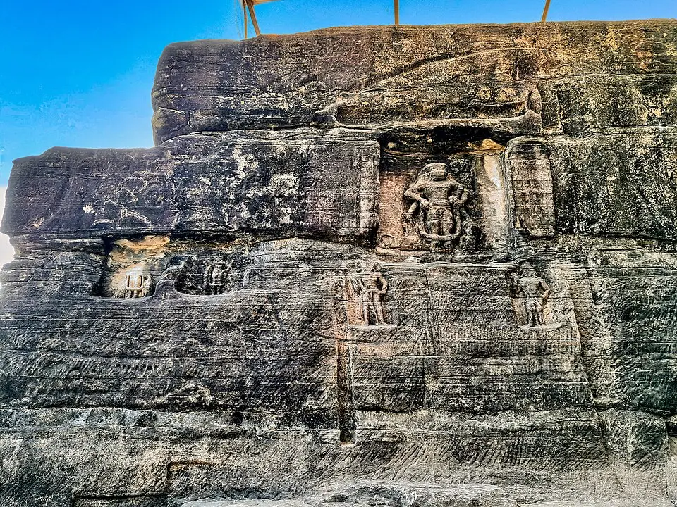 The Cave 12 at Udaygiri Caves site near Vidisha is dedicated to Narasimha avatar of Vishnu. It is not a fully excavated cave, but just rock-